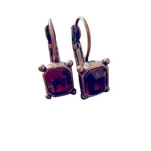 Antique Design Brass Drop Earrings